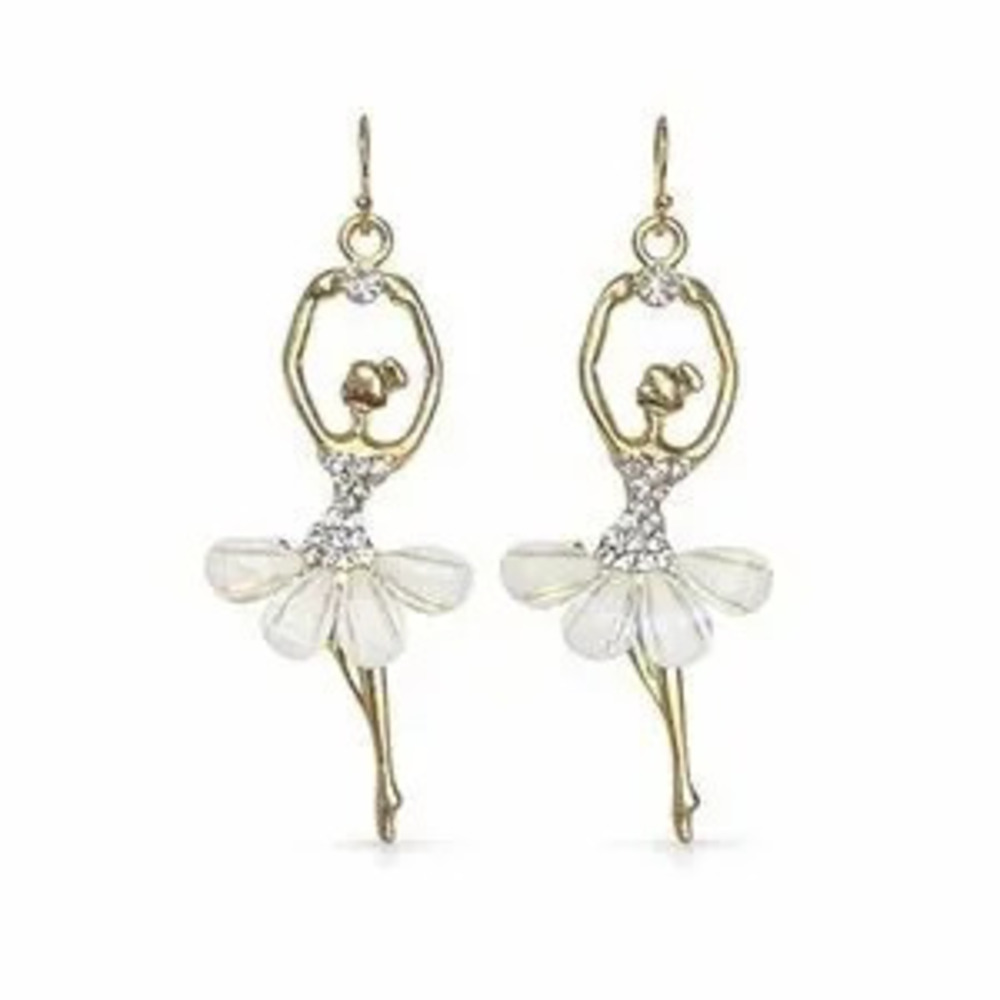 Elegant Gold Ballerina Earrings